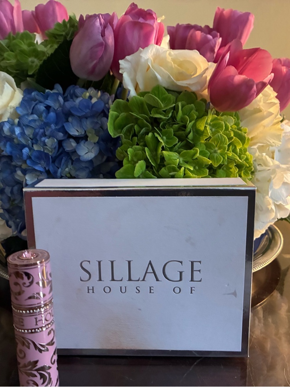 House of Sillage Rose/ Pink Decorative Ornate Atomiser in HOS gift box